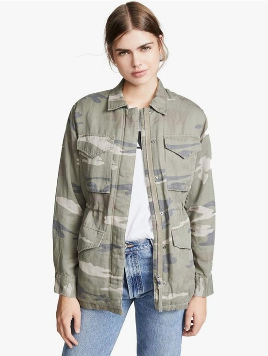Rails Jackets & Blazers - Rails Whitaker Sage Camo Faux Fur Lined Military Utility Jacket Womens Size XS